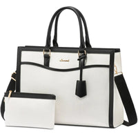 HKM-913555 Designer Waterproof Leather Laptop Tote Bag for Women, Large Capacity Business Briefcase Handbag