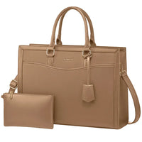 HKM-913555 Designer Waterproof Leather Laptop Tote Bag for Women, Large Capacity Business Briefcase Handbag