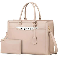 HKM-913555 Designer Waterproof Leather Laptop Tote Bag for Women, Large Capacity Business Briefcase Handbag
