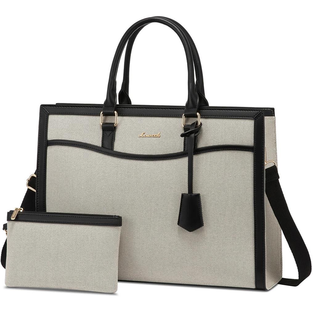 HKM-913555 Designer Waterproof Leather Laptop Tote Bag for Women, Large Capacity Business Briefcase Handbag