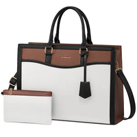 HKM-913555 Designer Waterproof Leather Laptop Tote Bag for Women, Large Capacity Business Briefcase Handbag