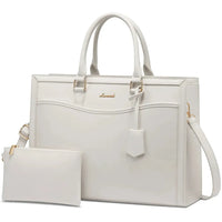 HKM-913555 Designer Waterproof Leather Laptop Tote Bag for Women, Large Capacity Business Briefcase Handbag