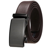 HKM-913555 Men's Casual Cowhide Automatic Buckle Belt with First Layer Leather