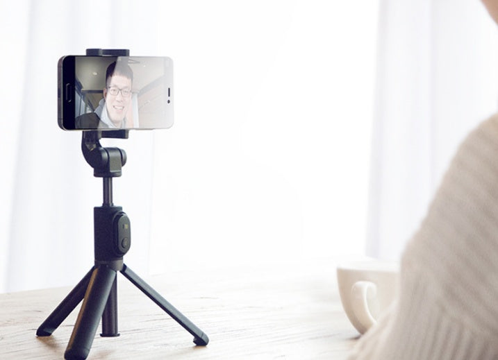 HKM-913555 Portable Selfie Stick with Tripod & Bluetooth Remote Control for Smartphones and GoPro