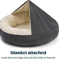 HKM-9135805 Cozy Gray and Creamy White Pet Bed for Small and Medium Dogs