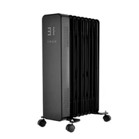 HKM-913619 1500W-2500W Electric Oil Filled Radiator Heater with Glass Panel, Overheat and Tip-Over Protection, Adjustable Thermostat