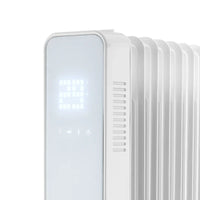 HKM-913619 1500W-2500W Electric Oil Filled Radiator Heater with Glass Panel, Overheat and Tip-Over Protection, Adjustable Thermostat
