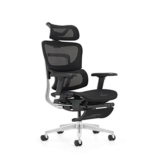 HKM-913619 Ergonomic Black Mesh Tilting Reclining Swivel Desk Chair for Office Use