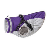 HKM-9136317 Waterproof Fleece-Lined Zip-Up Jacket for Dogs ¨C Sizes S to 5XL in Blue, Pink, Purple, and Red