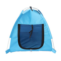 HKM-9136573 Foldable Anti-Mosquito Pet Tent for Dogs and Cats - Comfortable Oxford and Flannel Material, Orange Blue