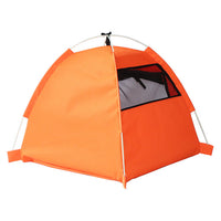 HKM-9136573 Foldable Anti-Mosquito Pet Tent for Dogs and Cats - Comfortable Oxford and Flannel Material, Orange Blue