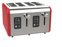 HKM-913747 Brushed Stainless Steel 4-Slice Toaster with Countdown Timer