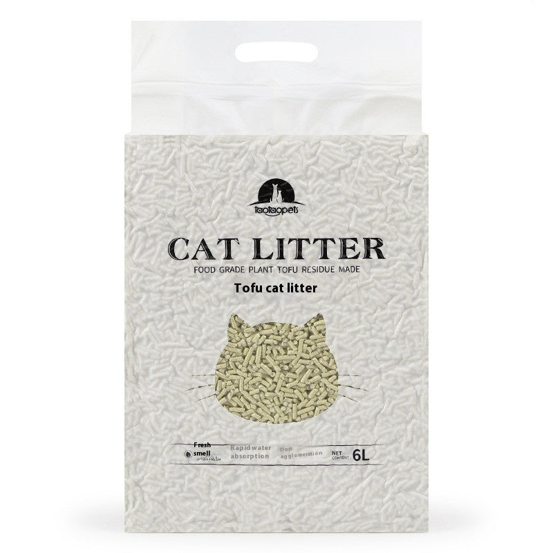HKM-9137597 Biodegradable Tofu Cat Litter in Green Tea Flavor, 6L (Approx. 2.3kg)