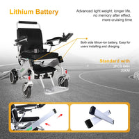 HKM-913875 Foldable Electric Wheelchair for Stairs with 20 km Range and 120 kg Capacity