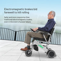 HKM-913875 Foldable Electric Wheelchair for Stairs with 20 km Range and 120 kg Capacity