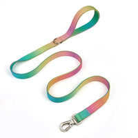 HKM-9140157 Widened Gradient Pet Collar and Leash Set ¨C Soft Nylon Design for Comfort and Safety