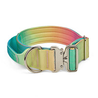 HKM-9140157 Widened Gradient Pet Collar and Leash Set ¨C Soft Nylon Design for Comfort and Safety