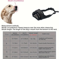 HKM-9140797 Durable Black Dog Muzzle for Anti-Biting, Anti-Barking, and Controlled Drinking