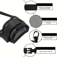 HKM-9140797 Durable Black Dog Muzzle for Anti-Biting, Anti-Barking, and Controlled Drinking