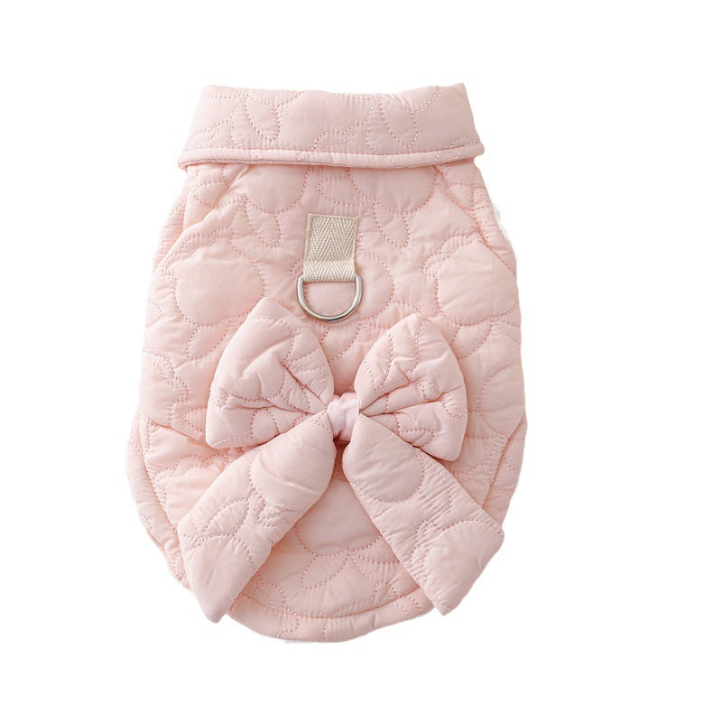HKM-9141949 Fleece Lined Pet Coat for Cats and Dogs in Pink and Blue Colors