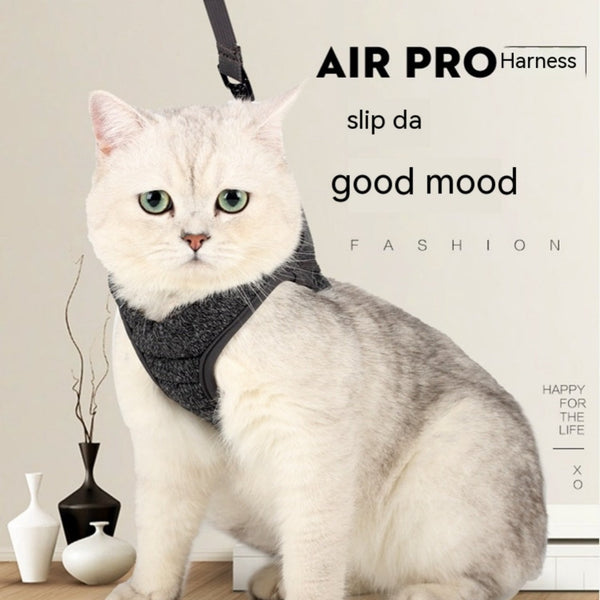 HKM-9143101 Vest-Style Pet Chest Strap with 1.2m and 3m Telescopic Leash Options for Safe Outdoor Use