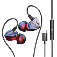 HKM-914323 In-Ear Wired Gaming Headphones with HiFi Sound, 3.5mm Connector and Silicone Earplugs