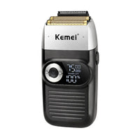 HKM-914323 Rechargeable Cordless Double-Blade Razor Shaver and Beard Trimmer for Men with LCD Display