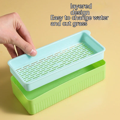 HKM-9143485 Hydroponic Cat Grass Growing Kit - Soilless Planting Box with Seeds in Various Quantities