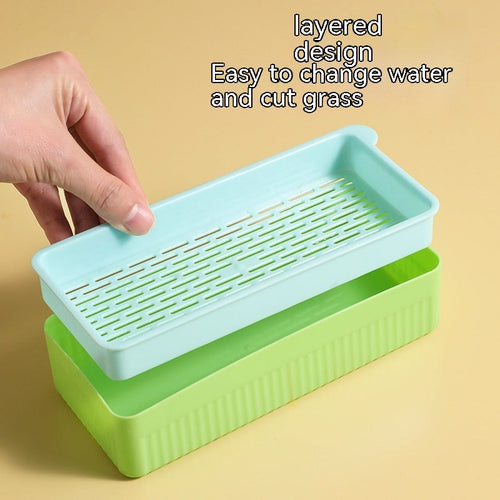 HKM-9143485 Hydroponic Cat Grass Growing Kit - Soilless Planting Box with Seeds in Various Quantities
