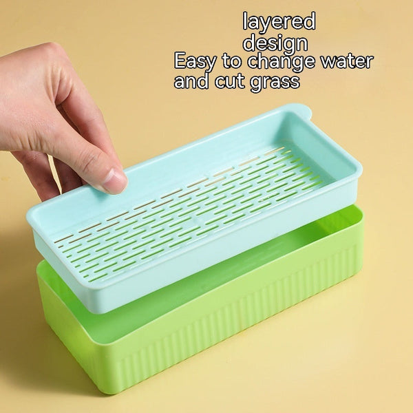 HKM-9143485 Hydroponic Cat Grass Growing Kit - Soilless Planting Box with Seeds in Various Quantities