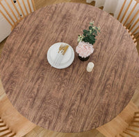 HKM-9144125 Round Waterproof and Oil-Proof Polyester Tablecloth - Available in Various Sizes and Colors