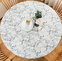 HKM-9144125 Round Waterproof and Oil-Proof Polyester Tablecloth - Available in Various Sizes and Colors