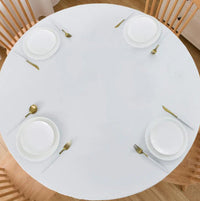HKM-9144125 Round Waterproof and Oil-Proof Polyester Tablecloth - Available in Various Sizes and Colors