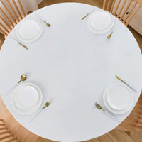 HKM-9144125 Round Waterproof and Oil-Proof Polyester Tablecloth - Available in Various Sizes and Colors