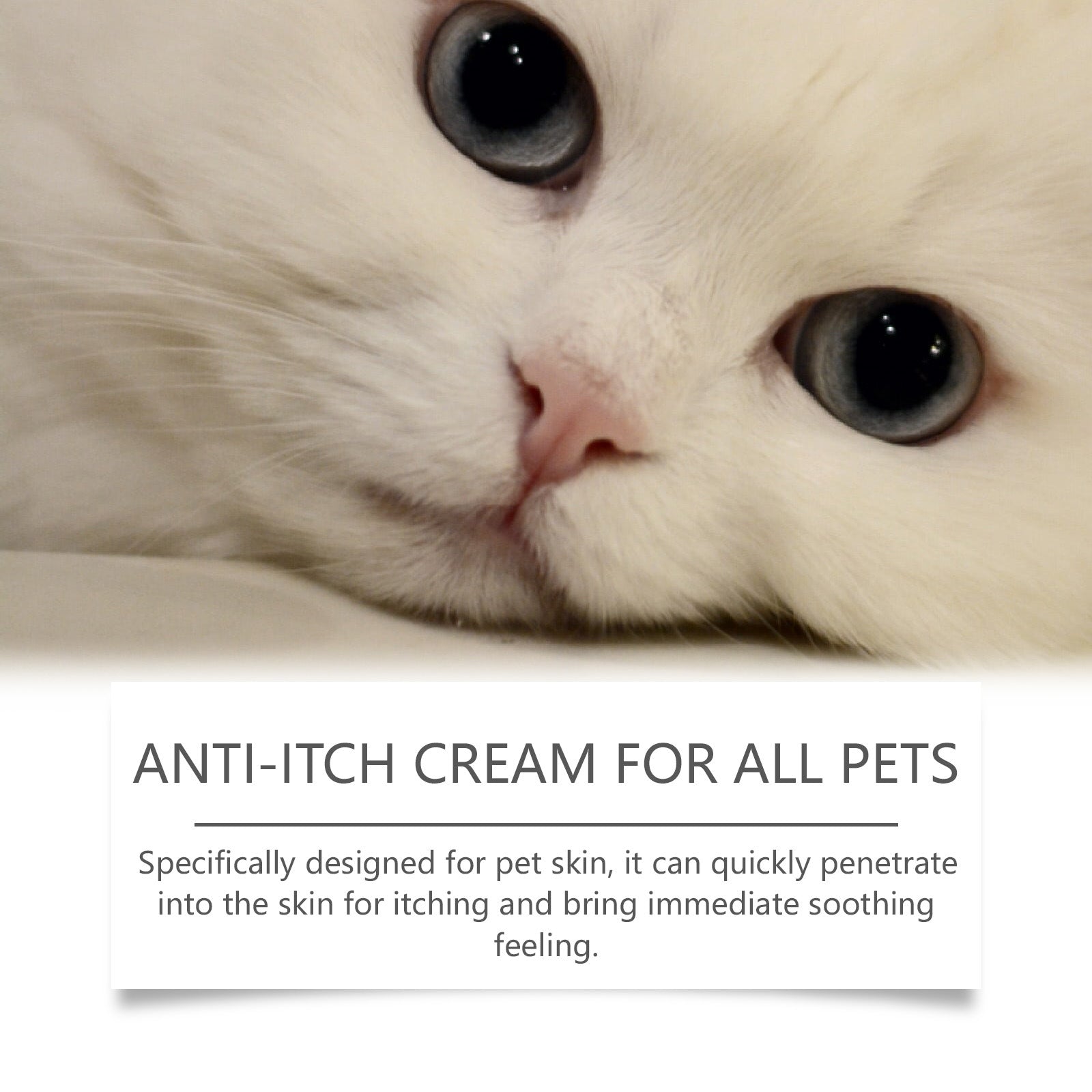 HKM-9145149 Pet Antipruritic Cream for Cats ¨C Skin Repair with Tea Tree Oil and Botanical Extracts, 60g