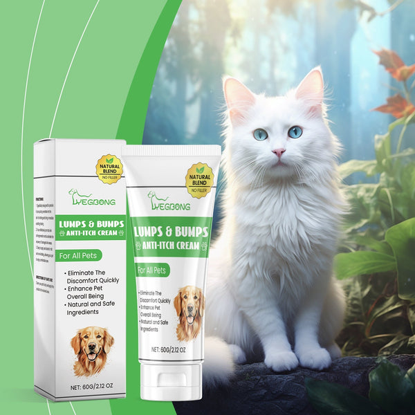 HKM-9145149 Pet Antipruritic Cream for Cats ¨C Skin Repair with Tea Tree Oil and Botanical Extracts, 60g