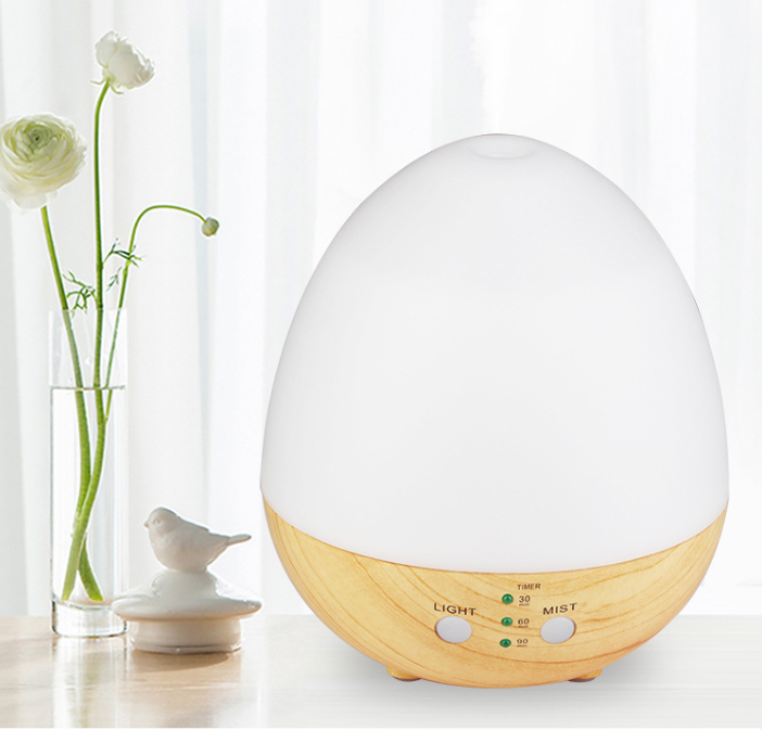 HKM-914515 Wood Grain Aroma Diffuser with Colorful Night Light and Humidifying Function