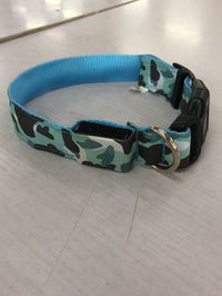 HKM-9145277 Luminous Camouflage Dog Collar with Adjustable Lighting Modes for Night Safety