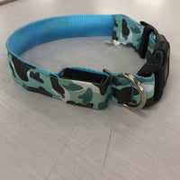HKM-9145277 Luminous Camouflage Dog Collar with Adjustable Lighting Modes for Night Safety