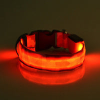 HKM-9145277 Luminous Camouflage Dog Collar with Adjustable Lighting Modes for Night Safety