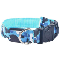 HKM-9145277 Luminous Camouflage Dog Collar with Adjustable Lighting Modes for Night Safety
