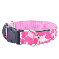 HKM-9145277 Luminous Camouflage Dog Collar with Adjustable Lighting Modes for Night Safety