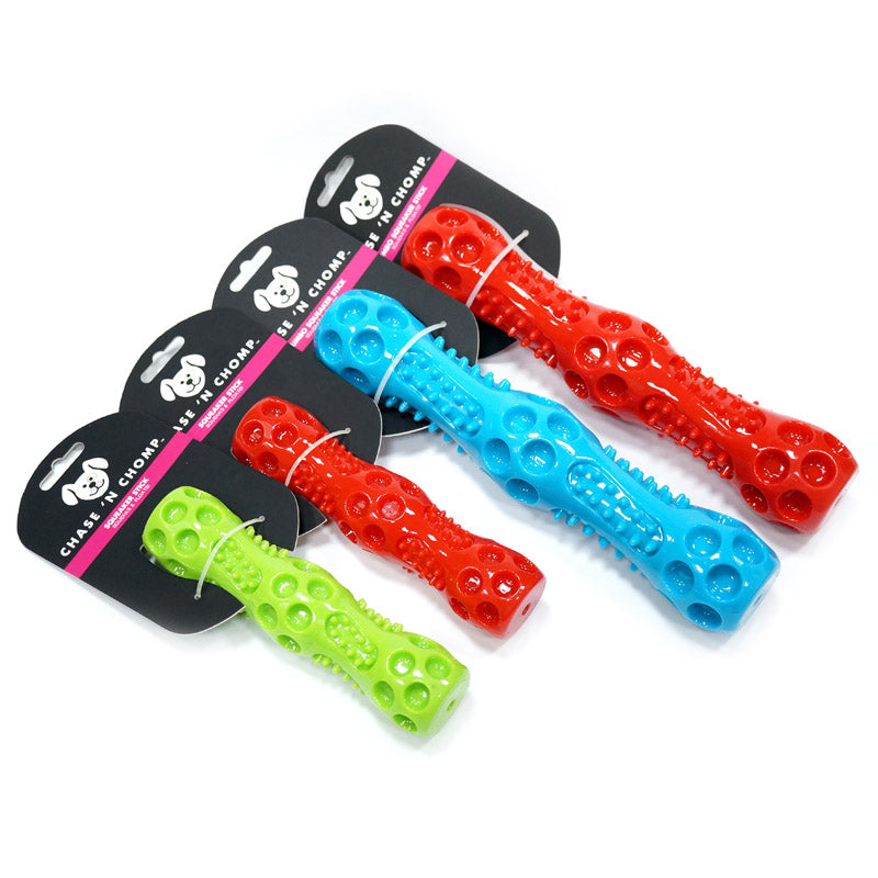 HKM-9145917 Dog Vocal Stick Toy for Small and Large Dogs - Soft, Durable, Squeaky, Teeth Cleaning