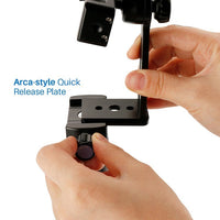 HKM-914707 360-Degree Adjustable Metal Phone Holder with Quick Release - Aluminum Alloy Design