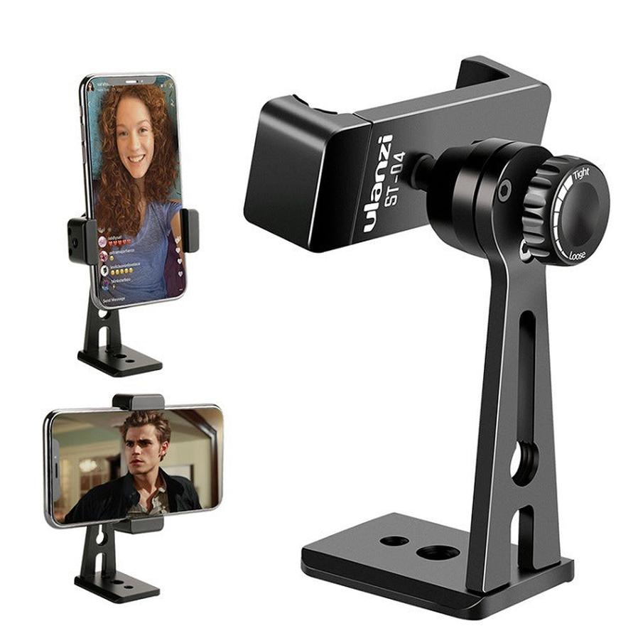 HKM-914707 360-Degree Adjustable Metal Phone Holder with Quick Release - Aluminum Alloy Design
