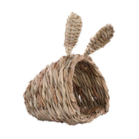 HKM-9147325 Handmade Hibiscus Grass Tunnel for Small Pets - Cozy Woven Hideaway for Rabbits and Small Animals