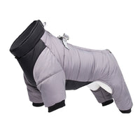 HKM-9147709 Winter Thicken Four-Legged Dog Clothing in Multiple Colors with Reflective Rope Options