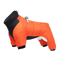 HKM-9147709 Winter Thicken Four-Legged Dog Clothing in Multiple Colors with Reflective Rope Options