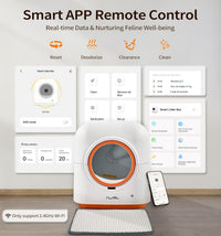 HKM-9148733 Automatic Self-Cleaning Cat Litter Box with Smart App Control and Deodorizing System for Multiple Cats