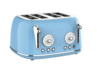 HKM-914899 4-Slice Retro Toaster with Defrost and Reheat Function for Household Use